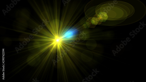 Bright Yellow Lens Flare