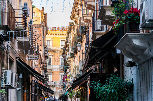 CATANIA, ITALY - January 19, 2019: Street view of downtown in Catania, Italy © ilolab