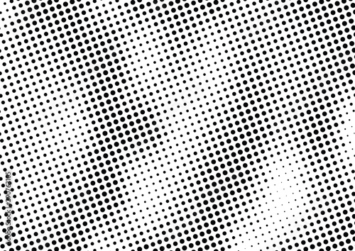 Abstract halftone dotted background. Monochrome grunge pattern with dot and circles. Vector modern pop art texture for posters, sites, business cards, cover, postcards, labels, stickers layout.