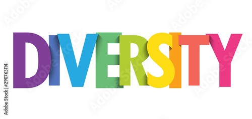 DIVERSITY vector rainbow gradient typography banner