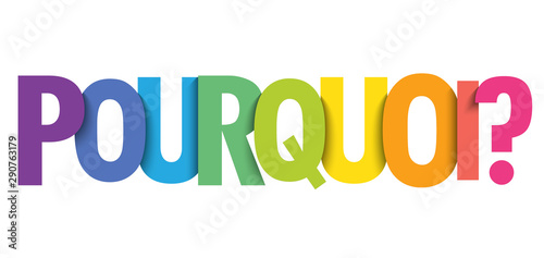 Bannière typographique vecteur POURQUOI?