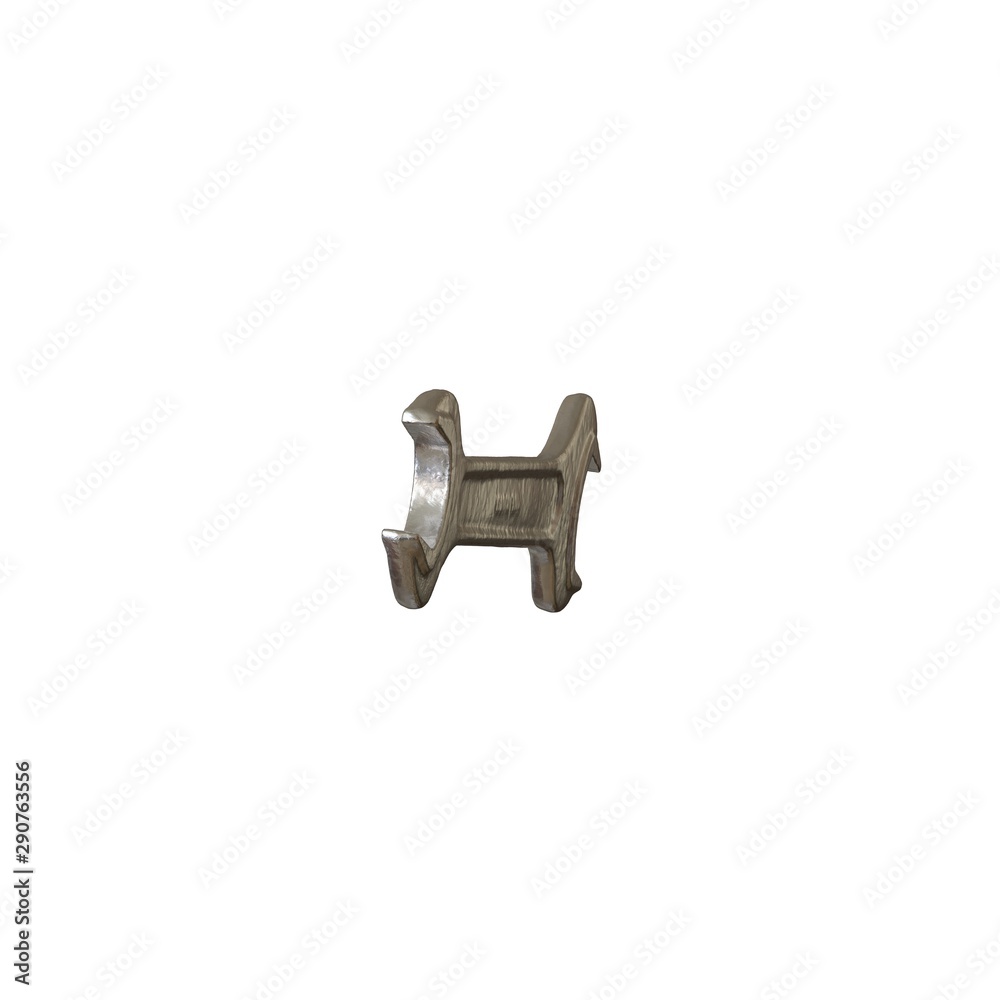 Silver two way metal wrench isolated on white background. 3D rendering of excellent quality in high resolution Silver two way metal wrench isolated on white background. 3D rendering of excellent quality in high resolution