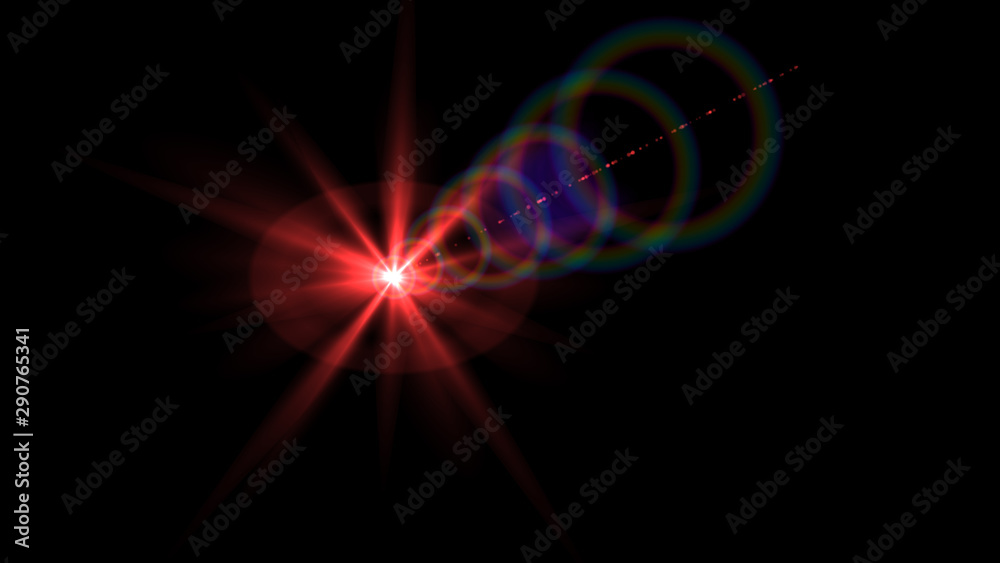 Obraz premium Bright Red Lens Flare