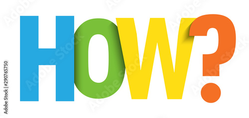 HOW? vector colorful typography banner