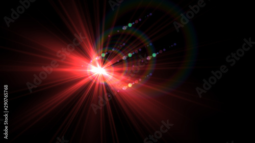 Bright Red Lens Flare