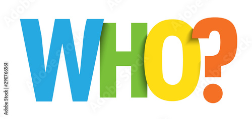 Obraz na plátne WHO? colorful typography banner