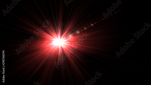 Bright Red Lens Flare