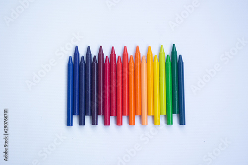 colored pencils isolated on white background