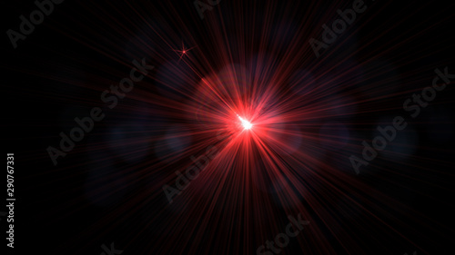 Bright Red Lens Flare