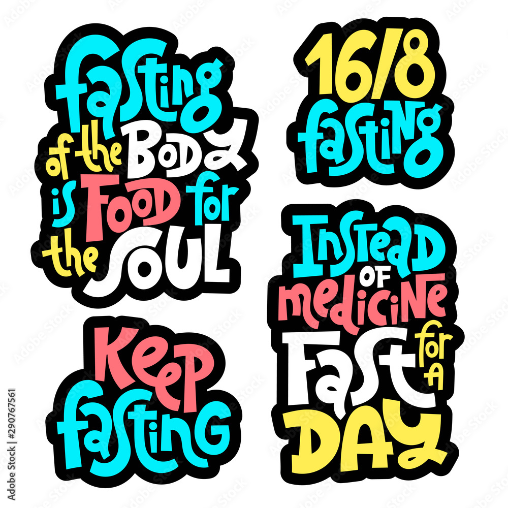 Obraz premium Fasting diet lettering