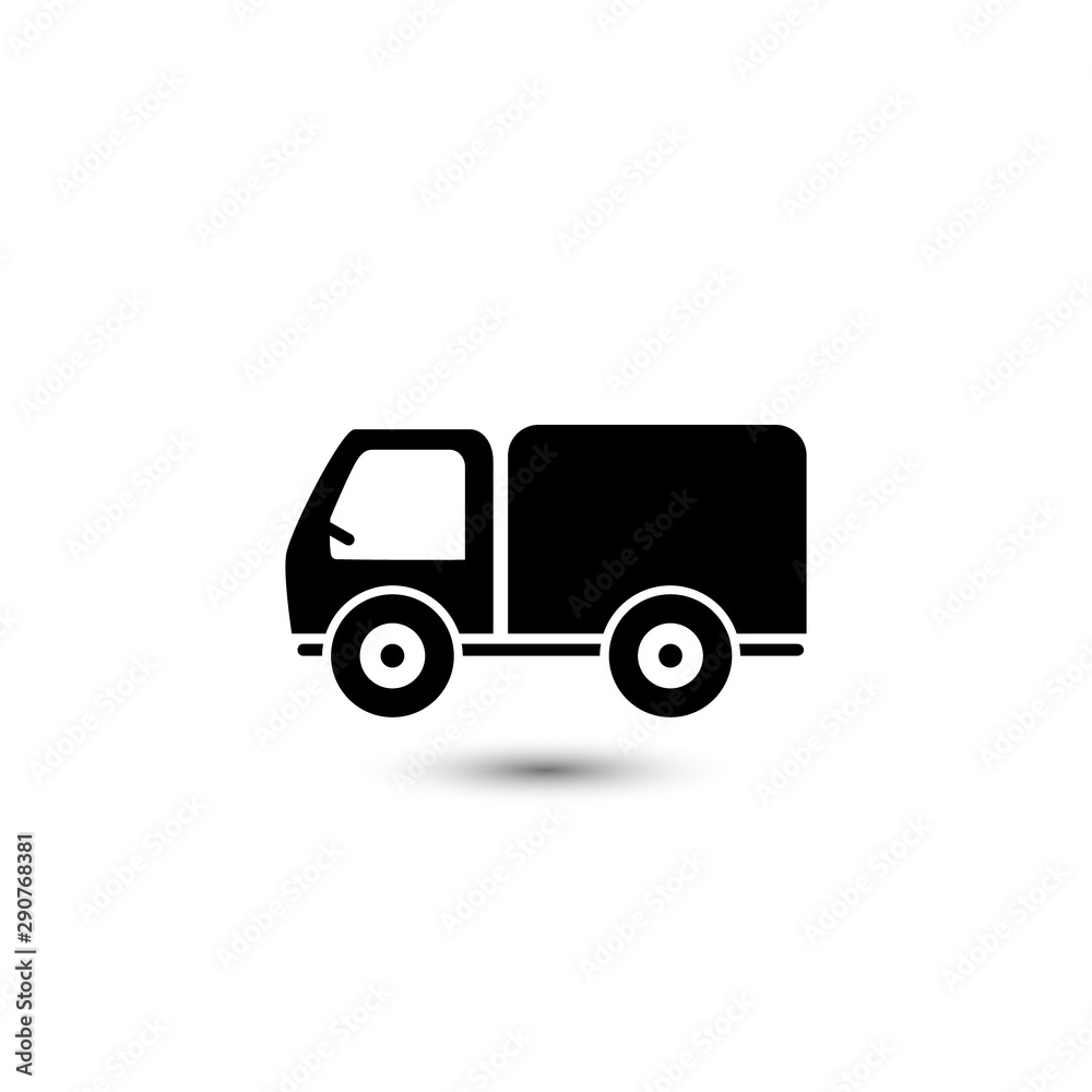 Fast truck. Fast delivery icon.