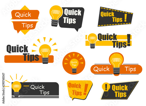 Quick tips, hint, tooltip for website. 