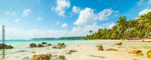 Clouds over La Caravelle beach in Guadeloupe