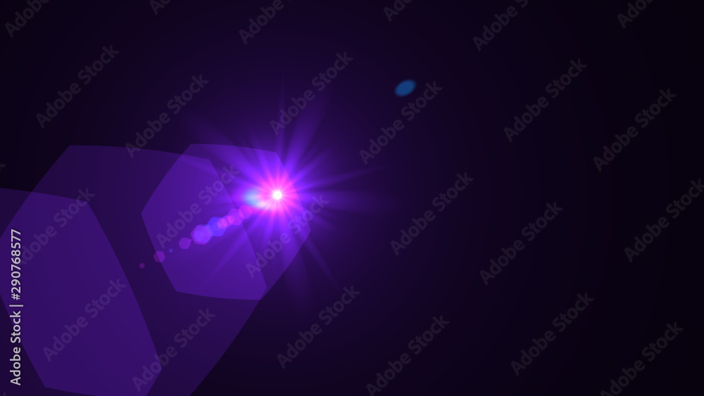 Fototapeta premium Bright Purple Lens Flare