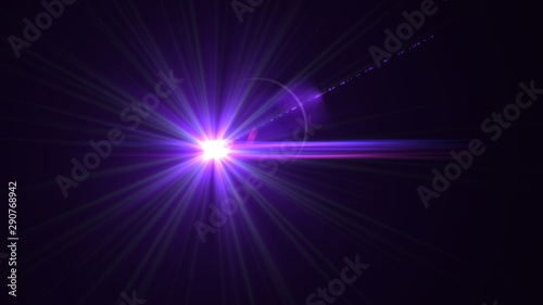 Fototapeta Naklejka Na Ścianę i Meble -  Bright Purple Lens Flare