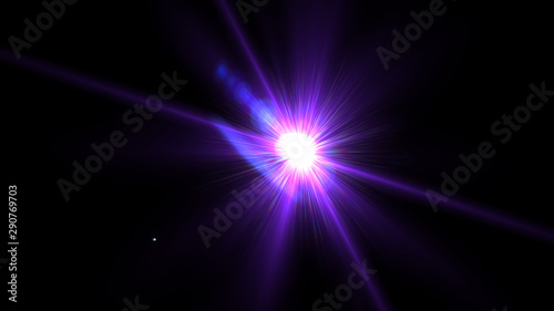 Fototapeta Naklejka Na Ścianę i Meble -  Bright Purple Lens Flare