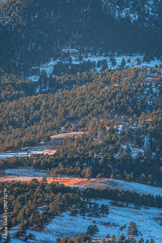 Winter scenery in Boulder, Colorado