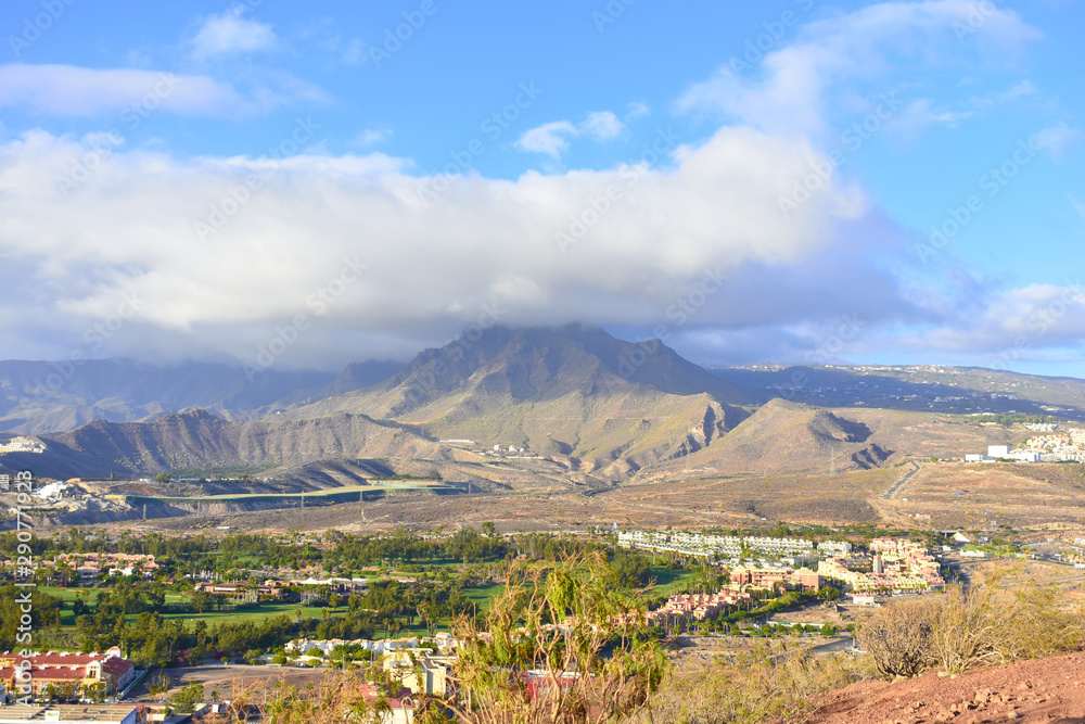 Fototapeta premium views from the top of Los Cristianos in Tenerife
