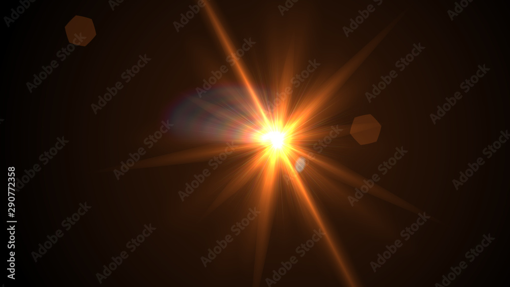 Bright Orange Lens Flare Bright Orange Lens Flare