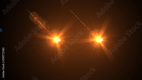 Bright Orange Lens Flare