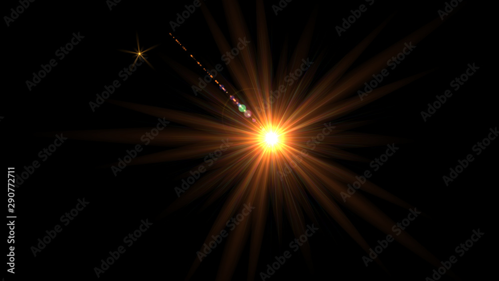 Fototapeta premium Bright Orange Lens Flare