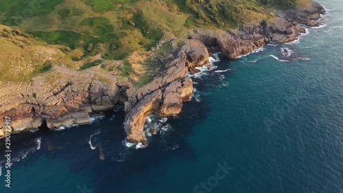 Cliffs of Arnuero, Ecoparque de Trasmiera, Arnuero, Cantabrian Sea, Cantabria, Spain, Europe photo