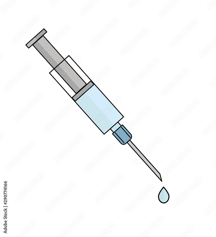 Vector Illustration Of Medical Syringes With Needle In Flat Minimalism  Style Syringe Injector Application Device With Needle Cover On Stock  Illustration - Download Image Now - iStock