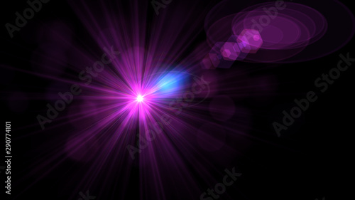 Bright Magenta Lens Flare