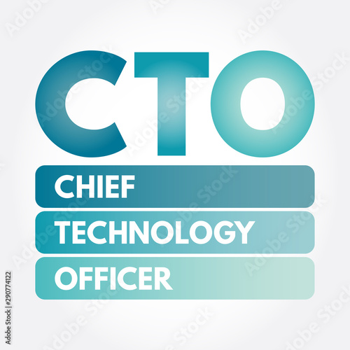 CTO - Chief Technology Officer acronym, business concept background