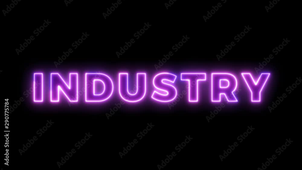 Neon light animation concept tex industry. Flat animation of UI element available in 4K FullHD and HD video 2D render footage on black background. Neon light animation concept tex industry. Flat animation of UI element available in 4K FullHD and HD video 2D render footage on black background.