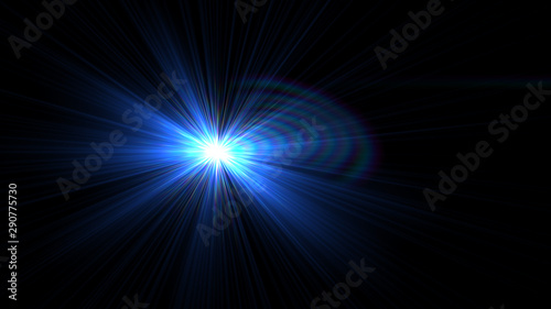 Bright Light Blue Lens Flare © cplani