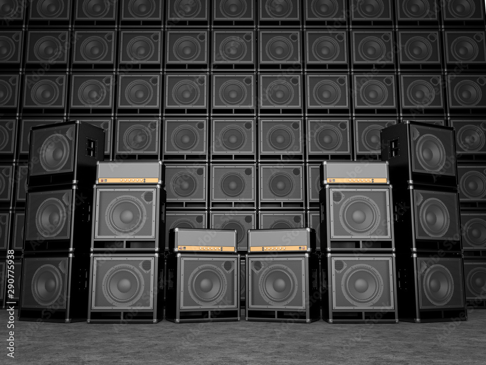 Fototapeta premium Guitar amps