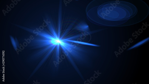 Bright Light Blue Lens Flare
