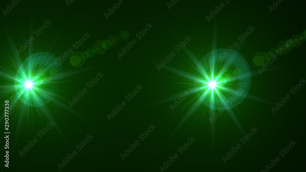 Bright Green Lens Flare