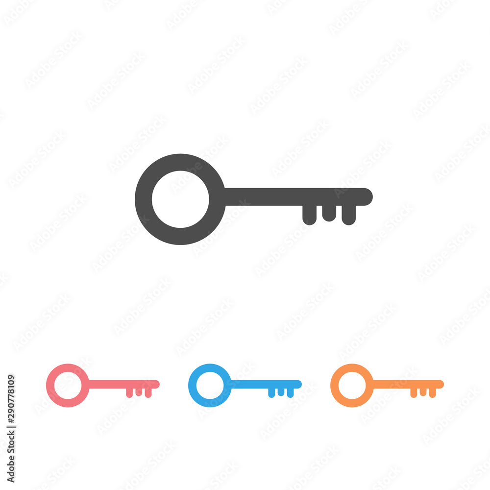 Key icon set symbol vector. on white background Key icon set symbol vector. on white background