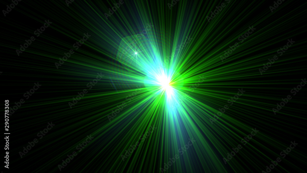 Bright Green Lens Flare