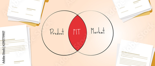 Product market fit. Marketing concept of select right audience or consumer base for your product