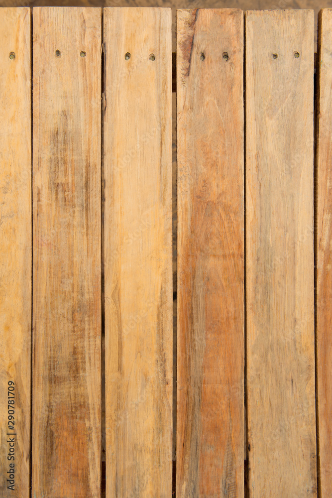 Fototapeta premium Big brown wood plank wall texture background
