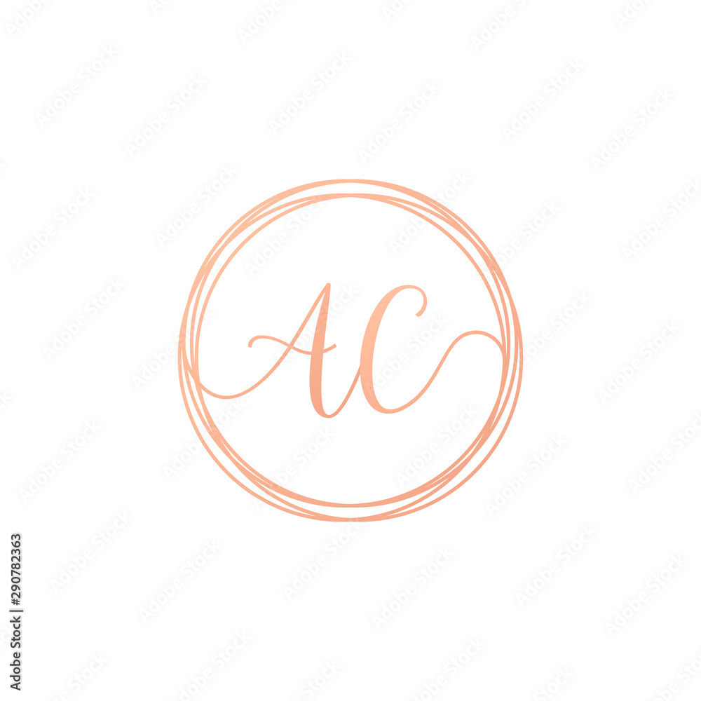Letter AC Handwriting logo template. Creative fashion logo design, couple letter , beauty icon. Initial handwriting or Logo with hand drawn style wedding concept -vector Letter AC Handwriting logo template. Creative fashion logo design, couple letter , beauty icon. Initial handwriting or Logo with hand drawn style wedding concept -vector