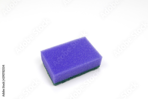 nice colorful cleaning sponge isolated on white background