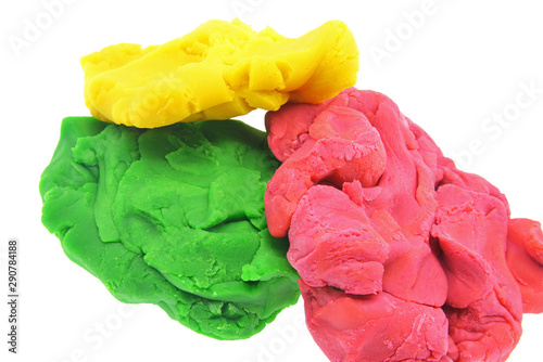 play dough isolated on white background photo