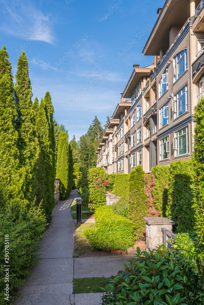 Modern Apartment Buildings in Vancouver, British Columbia, Canada.