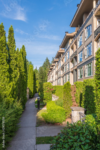 Modern Apartment Buildings in Vancouver, British Columbia, Canada. © karamysh