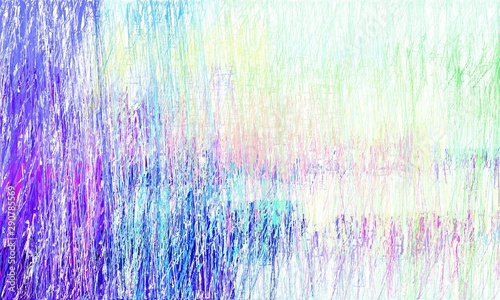 grunge drawing strokes background with copy space for text or image with lavender, honeydew and royal blue colors. can be used as wallpaper, background or graphic element photo