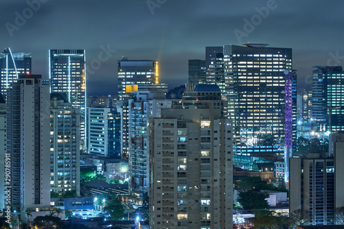 Sao Paulo City Skyline Panorama bei Nacht