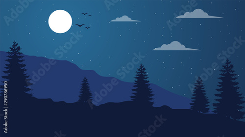Night landscape Background