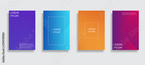 Minimal covers design. Colorful halftone gradients. Future geometric patterns. Eps10 vector.