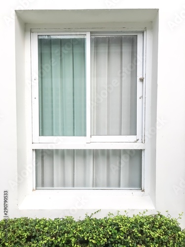 glass window on the wall