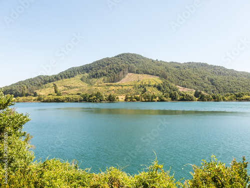 Panoramic of the Callecalle river, near the city of Valdivia, Los Rios Region. Chile photo