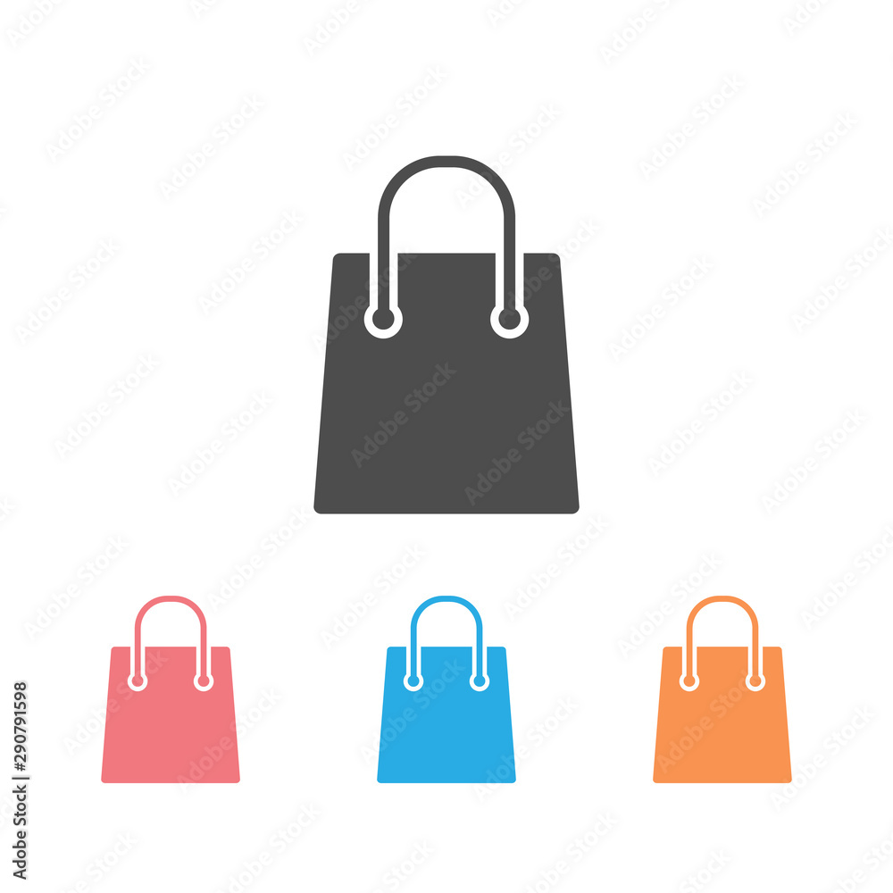 Shopping bag vector icon set Shopping bag vector icon set